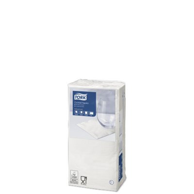 Tork Cocktail Napkin Advanced 2-ply White 24x24cm ¼-fold -Horecavoordeel.com-