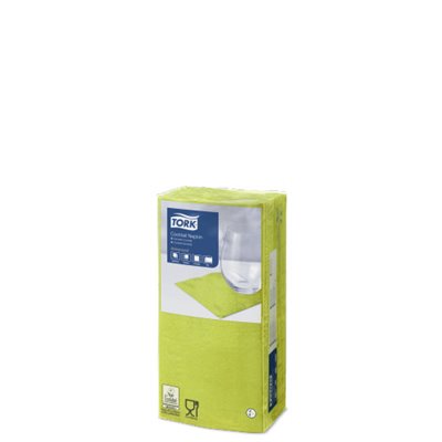 Tork Cocktail Napkin Advanced 2-ply Lime 24x24cm ¼-fold -Horecavoordeel.com-