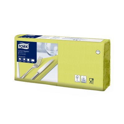 Tork Lunchservet Advanced 2-laags Limoen 33x33cm ¼-vouw -Horecavoordeel.com-