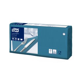 Tork Lunchservet Advanced 2-laags Blauwgroen 33x33cm ¼-vouw -Horecavoordeel.com-