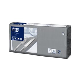 Tork Soft Lunchservet Advanced 3-laags Grijs 33x33cm ¼-vouw -Horecavoordeel.com-