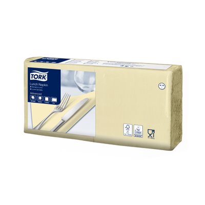 Tork Lunchservet Advanced 2-laags Champagne 33x33cm ¼-vouw -Horecavoordeel.com-