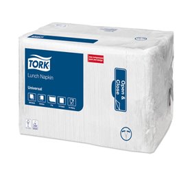 Tork Lunchservet Universal 1-laags Wit 33x33cm ¼-vouw