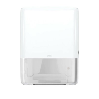 Tork PeakServe Mini Continuous Towel Dispenser White Plastic Elevation-Line