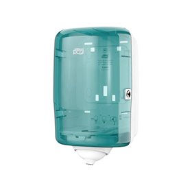 Tork Reflex Mini Sheet-for-Sheet Centerfeed Dispenser Turquoise Plastic Performance Line