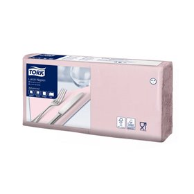 Tork Lunchservet Advanced 2-laags Roze 33x33cm ¼-vouw