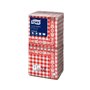 Tork Lunch Napkin Red Check 1-ply Decor 32.8x32.5cm ¼-fold