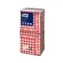 Tork Lunch Napkin Red Check 1-ply Decor 32.8x32.5cm ¼-fold