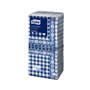 Tork Lunch Napkin Blue Check 1-ply Decor 32.8x32.5cm ¼-fold