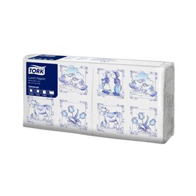 Tork Lunch napkin Delft Ware 1-layer Decor 32.8x32.5cm ¼-fold