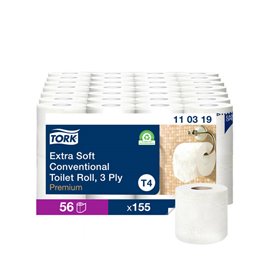 Tork Extra Zacht Traditioneel Toiletpapier Premium 3-laags 19 Meter - 10cm - Systeem T4