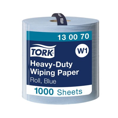 Tork Heavy-Duty Rol Poetspapier 2-laags Blauw 340 Meter - 36,9cm - Systeem W1