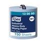 Tork Industrial Heavy-Duty Rol Poetspapier 3 laags Blauw 255 Meter - 36,9cm - Systeem W1