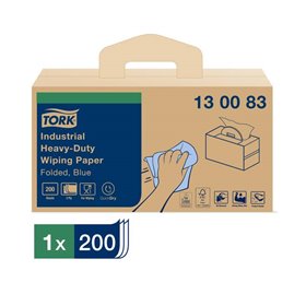 Tork Industrial Heavy-Duty Cleaning Paper Handy Box 3-ply Blue 38.5x32cm