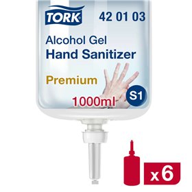 Tork Alcohol Gel voor Handdesinfectie Transparant 1 Liter Flacon - Systeem S1