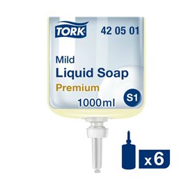 Tork Mild Liquid Soap Light Yellow Perfumed 1 Liter per Bottle