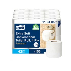 Tork Extra Zacht Traditioneel Toiletpapier Premium 4-laags 19 Meter - 10cm - Systeem T4