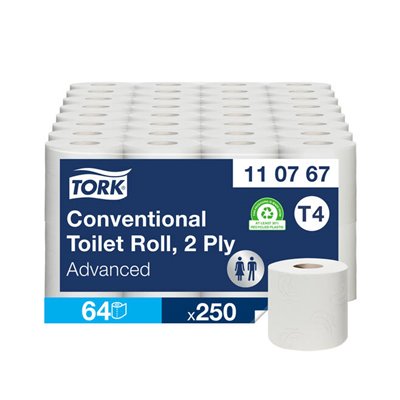 Tork Traditioneel Toiletpapier Advanced 2-laags 30 Meter - 10cm - Systeem T4