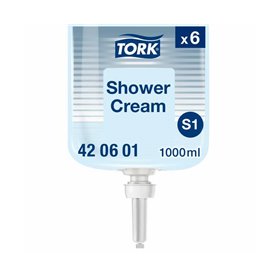 Tork Hair & Body Liquid Soap Light Blue Perfumed 1 Liter per Bottle