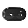 Tork SmartOne Mini Twin Toilet Paper Dispenser Black Plastic Elevation-Line