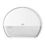 Tork Mini Jumbo Toilet Paper Dispenser White Plastic Elevation-Line