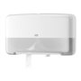 Tork Twin Mini Jumbo Toilet Paper Dispenser White Plastic Elevation-Line