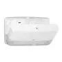 Tork Twin Mini Jumbo Toilet Paper Dispenser White Plastic Elevation-Line