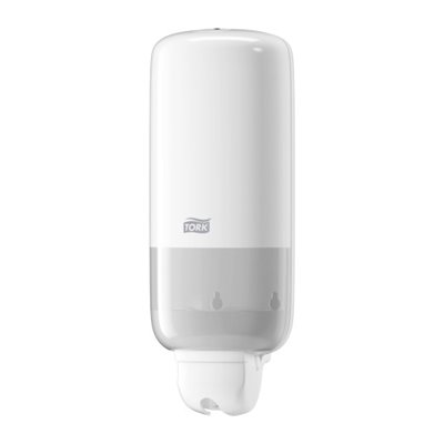 Tork Liquid and Spray Soap Dispenser White Plastic Elevation-Line