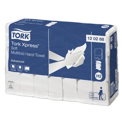 Tork Xpress Soft Multifold Towel Advanced 2-ply White 34x21cm