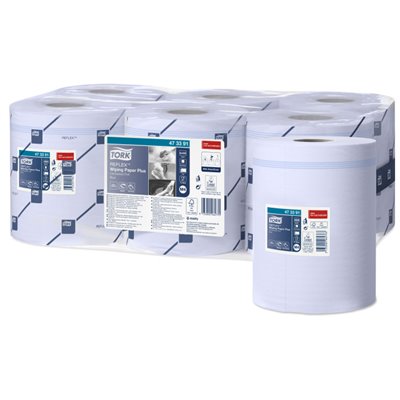 Tork Reflex Plus Centerfeed Cleaning Paper Advanced 2-ply Blue 151mtr - 20cm