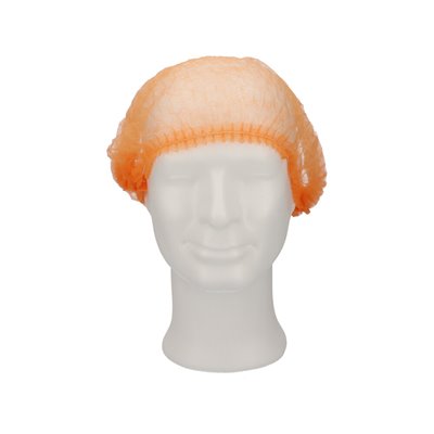 CMT Haarnet - Clip Cap PP Non Woven Oranje Maat M 50cm -Horecavoordeel.com-