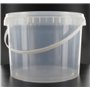 Sealable Buckets Transparent 5 Liter with Plastic Handle and Lid 223 x 201mm