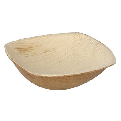 Bowls Palm Leaf "Pure" 50cc H 2.5 x 9 x 9cm Nature "QUADRATO"