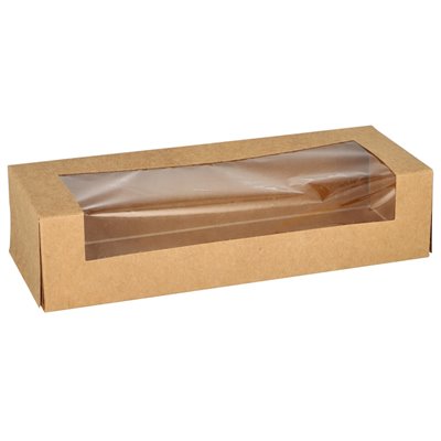 Sushi dishes Cardboard Rectangular Brown H 4.5 x 19.5 x 7cm