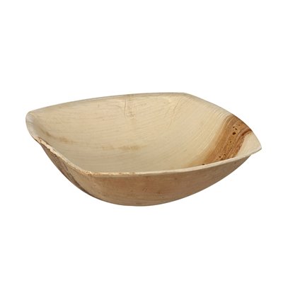 Bowls Palm Leaf "Pure" 200cc H 4 x 14 x 14cm Nature "QUADRATO"