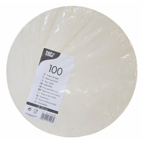 Cake Borders Cardboard Round Ø 24cm White With Smooth Edge