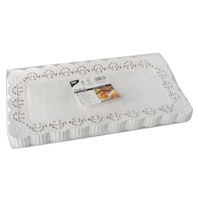 Cake borders "Square" 34 x 17cm White