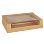 Sushi dishes Cardboard Rectangular Brown H 4.5 x 19.5 x 14cm