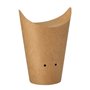 Fries Cones Kraft Cardboard Round Ø 6 x 14cm Brown Small