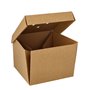 Hamburger box Cardboard Of Fresh Wood Fibers "Pure" 10 x 13 x 13cm Foldable Small