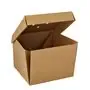 Hamburger box Cardboard Of Fresh Wood Fibers "Pure" 10 x 13 x 13cm Foldable Small