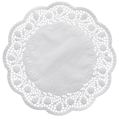 Taartranden Papier Rond Ø 25cm Wit