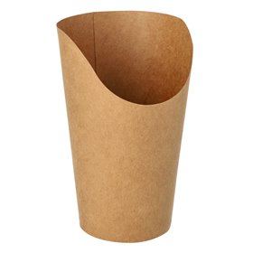 Wrap Cups - Snackbekers Karton Bruin 470cc 13,4 x 6 x 8cm