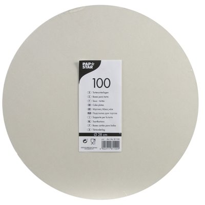 Cake Borders Cardboard Round Ø 28cm White With Smooth Edge