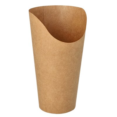 Wrap Cups - Snack Cups Cardboard Brown 590cc 15.9 x 6 x 8cm