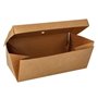 Hamburger box Cardboard Of Fresh Wood Fibers "Pure" 10 x 13 x 25cm Brown Foldable Large