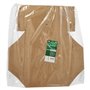 Hamburger box Cardboard Of Fresh Wood Fibers "Pure" 10 x 13 x 25cm Brown Foldable Large