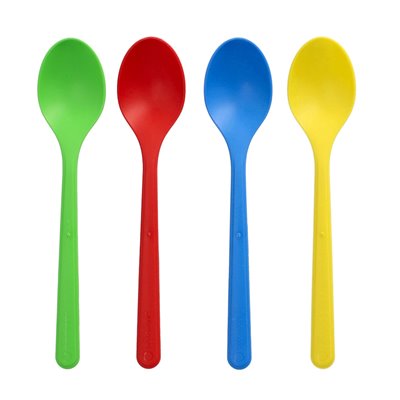 Ice cream spoons Reusable PP 13cm Bright Colors Assortment Extra Sturdy