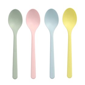 Ice cream spoons Reusable PP 13cm Pastel Colors Assortment Extra Sturdy