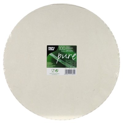 Cake Borders Cardboard "Pure" Round Ø 30cm White With Serrated Edge